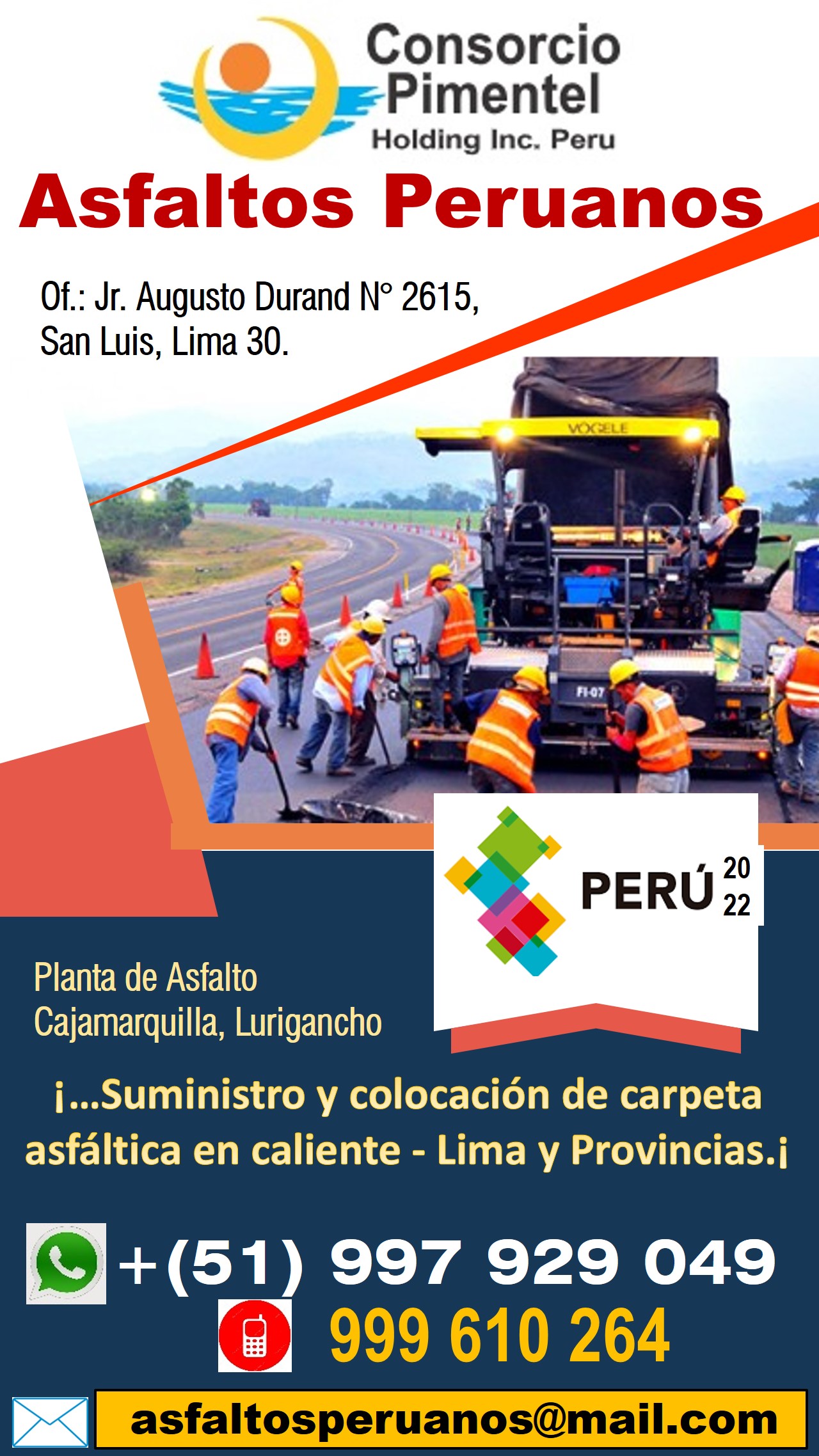 Asfalto RC 250 - Asfalto en Caliente Imprimaciones MC 30 Colocación Perú 2022